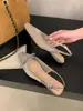 Sandalias de Malla con Strass y Lazos de Estrella para Mujer, Nuevas de Verano 2026, Tacón Bajo Grueso, Zapatos de Boda