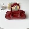 Bolso de Mano de Alta Gama de Color Sólido Nuevo de Primavera y Verano Bolso Bandolera de PU con Sensación de Alta Gama para Mujer Bolso Baguette Nicho Casual Combinable
