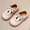 Nuevos Zapatos Infantiles de Primavera 2024 para Niñas de 1 a 3 Años, Zapatos de Cuero con Suela Suave y Lazo para Niños Pequeños, Zapatos Escolares Florales de Princesa