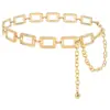 Cintos Europeus e Americanos Femininos Transfronteiriços, Modernos e Casuais, com Decoração de Ondas d'Água, Corrente de Metal para Cintura, Acessórios para Vestidos, em Estoque