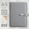 Cuaderno A5 Personalizable con Impresión de Logo, Engrosado con Cierre de Broche, Cuaderno de Oficina para Negocios, Superficie de Cuero Suave, Venta al por Mayor