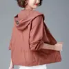 Jaqueta Curta Solta Fina Plus Size Roupas de Proteção Solar Feminina Verão 2025 Novo Cardigan Estiloso Versátil para Mães