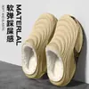 Nuevas pantuflas de algodón felpudo impermeable EVA 2026, unisex, adecuadas para usar al aire libre en invierno, con suelas gruesas, diseño antideslizante y talón cerrado cálido