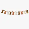 Fiesta de Conejitos de Pascua Transfronteriza Decorativa Fieltro Macarrón Bola de Pelo Banner de Conejito Flor de Tirar Zanahoria