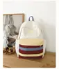 Mochila Nueva de Aspecto Elegante Estilo Chica de Dibujos Animados Estilo Japonés Ins Pequeña Fresca Empalme de Color Contrastante Mochila para Estudiante de Secundaria