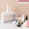 PU transparente saco cosmético portátil impermeável saco de lavagem de pvc de grande capacidade Viagem saco de armazenamento de natação saco de lavagem atacado