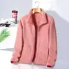 Moletom para Homens e Mulheres, Forrado com Fleece, Espessado, Cardigã Quente, Jaqueta de Fleece Dupla Face Masculina, Casaco de Fleece para Casal com Gola Alta