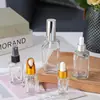 Frasco de Vidro Transparente para Óleo Essencial Vidro Quadrado 10-100ml Frasco com Conta-Gotas Frasco Cosmético Portátil Sub-Frasco Frasco de Amostra
