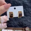 Brincos Quadrados de Imitação de Crina de Cavalo Agulha de Prata Brilho Leve Transfronteiriços Retrô Moda Nicho Brincos de Temperamento de Alta Qualidade Atacado