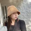 Sombrero de Punto de Chenilla para Mujer de Otoño e Invierno, Sombrero Cubo Cómodo para Viajes, Sombrero de Cuenca Pequeña, Estilo Japonés, Sombrero Tejido de Pescador, Moderno