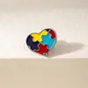 Broches de Rompecabezas Coloridos de Venta Caliente Transfronterizos, Pines Cruzados, Pajaritas de Corazón, Insignias de Palma, Accesorios para Ropa y Bolsos