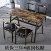 Conjunto de Mesa e Cadeiras para Refeição Fast Food com Tema Retrô Comercial, Mesa e Cadeiras para Cantina de Café da Manhã, Mesa e Cadeiras para Food Truck, Lanchonete, Restaurante de Lanches