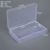 Caja rectangular de plástico transparente, caja para audífonos, caja de almacenamiento de joyas, caja para piezas de ferretería, caja para joyas y papelería, caja para equipo de pesca