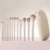Set de Pinceles de Maquillaje Flor de Durazno: Sombra de Ojos, Rubor, Contorno, Sombra de Nariz, Corrector - Set Completo de Brochas para Principiantes