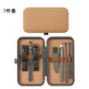 Set de Cortaúñas de Acero Inoxidable Marrón de 24 Piezas para Uso en Casa, Set Completo de Cortadores de Uñas de Manos y Pies de Alta Calidad y Precisión