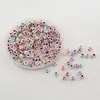 Miçangas de Letra Quadradas 6*6mm Brancas Transparentes de Acrílico para DIY Colar Artesanal Miçangas para Joias Miçangas Soltas Acessórios
