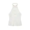 Al por mayor Verano 2026 Nuevo Estilo Europeo y Americano Top de Mujer sin Espalda con Cuello Halter y Adornos de Nudo 26198