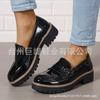 Otoño 2024 Nuevos mocasines de talla grande de comercio exterior WISH Amazon Zapatos individuales de moda para mujer europea y americana