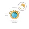 Nuevo Anillo Francés Retro de Piedra Natural y Circonita Flor Redonda Abierta de Acero Inoxidable Joyería Versátil de Gama Alta