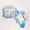 Para funda de auriculares LP40Pro/LP40S carcasa blanda de dibujos animados ht38/pro6 Bluetooth inalámbrico pulsera con colgante DIY