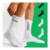 Calcetines Deportivos para Hombre con Logo Personalizado del Cliente, Logo Bordado, Calcetines de Media Pantorrilla para Hombre, Calcetines para Correr y Fitness, Personalización de Fábrica