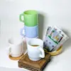 Fornecimento de Fábrica Copo de Vidro Jade Leitoso Resistente a Altas Temperaturas para Café Leite Aveia Bebidas Medicinais Parede Interna Antiaderente