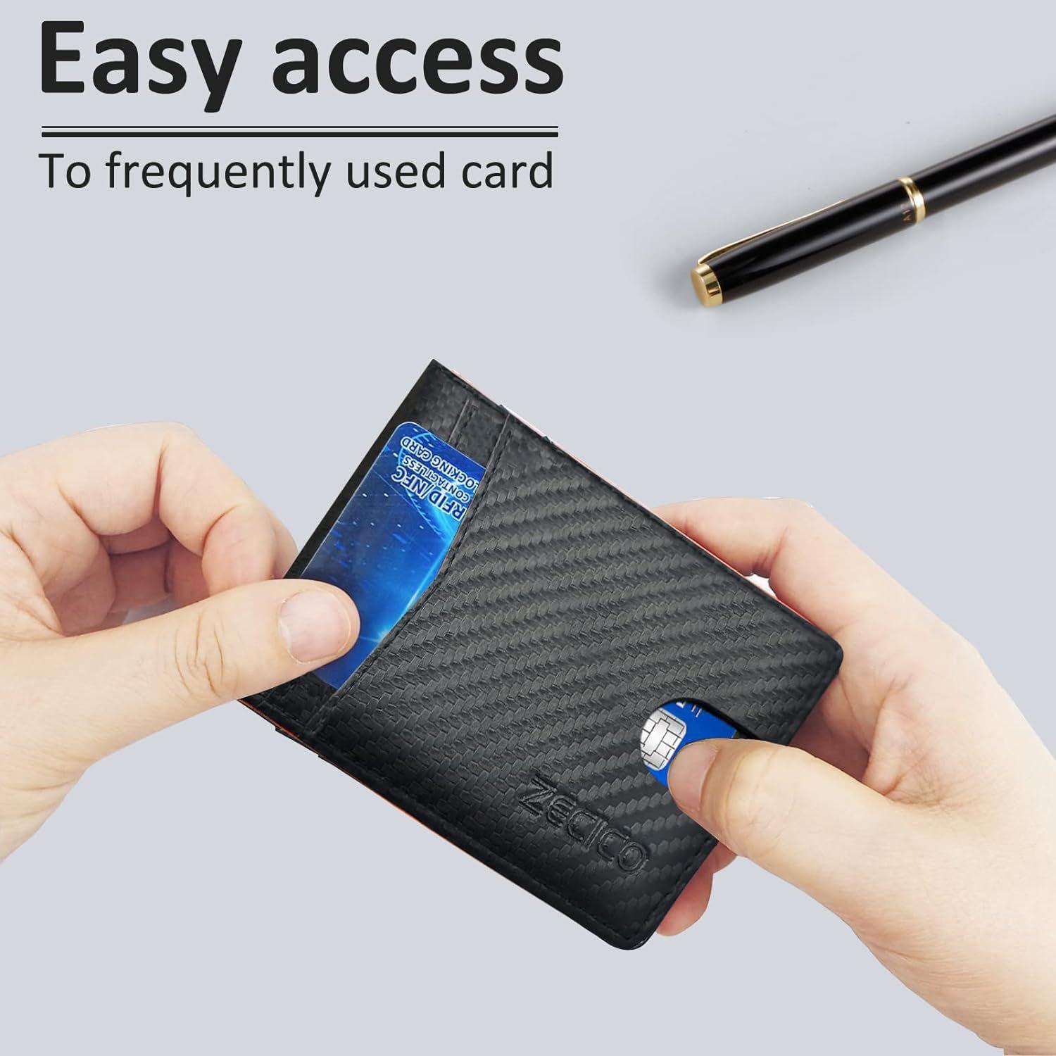 RFID碳纤维皮美金夹钱夹款 (1)