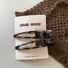 Pinza para el Cabello Versátil con Estampado de Leopardo Retro, Pinza de Pato Grande para Mujer, Pinza para Flequillo, Pinza Lateral, Pasador para Lavarse la Cara, Maquillaje y Peinado