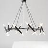 Lustre Minimalista Nórdico Lustre para Sala de Estar Lâmpada Criativa de Arte Simples para Restaurante Lâmpadas Geométricas de Luxo Leve para Quarto