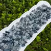 Adornos de Grava de Cristal de Alambre de Acero Azul Natural Fragmentos de Cristal Azul para el Cabello Cristal de Cabello Azul Piedra Desmagnetizadora Piedra Decorativa para Acuario