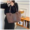 Bolso Grande Texturizado Esmerilado para Mujer 2024 Otoño e Invierno Nuevo Moderno Bolso de Hombro Color de Contraste Retro Francés Bolso de Axila