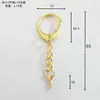 Pequeño llavero colgante de aleación de zinc con hebilla C, accesorios de cadena con hebilla C, accesorios para llavero de joyería DIY, fábrica en stock
