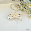 Pinza para el Cabello de Tul con Lazos y Perlas de Doble Capa Estilo Nuevo de Moda con Patrón de Rosa DIY Hecha a Mano Accesorio Versátil para el Cabello Pinza para el Cabello
