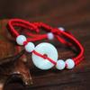 Pulsera de Cuerda Roja Tejida a Mano de Año Nuevo Ajustable Pulsera de Jade Año Buming Retro Pareja Cuerda de Mano Suministro de Puesto