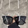 Óculos de sol amarelos de visão noturna estilo coreano Moda Net Red grande rosto emagrecimento polarizado óculos de sol à prova de UV moda masculina e feminina