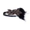 Tiara de Cabelo Retro com Strass Transfronteiriça 1920 Great Gatsby Tiara de Pena Acessórios de Cabelo para Festa de Coquetel Atacado