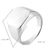 Anillo de Acero de Titanio Fundido de Moda Personalizado Anillo de Acero Inoxidable Pulido Geométrico para Hombres y Mujeres Anillo de Dedo al por Mayor