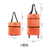 Sacola de Compras Amazon com Rodas Carrinho de Compras Dobrável Carrinho Pequeno Rodas de Puxar Bolsa Portátil de Grande Capacidade