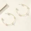 Un Par de Pendientes Elegantes Atmosféricos con Perlas para Mujer Fiesta Boda Vacaciones Viaje Ocio Combinan con Todo