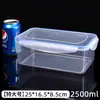 Caixa Retangular para Conservação de Alimentos de Geladeira de Cozinha Caixa de Almoço de Plástico Resistente ao Calor de Micro-ondas Recipiente de Alimentos Caixa Selada para Armazenamento de Frutas