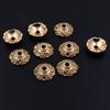 Acessórios para Joias DIY 10mm Suporte de Flor de Cobre Fundido Tampa de Flor Contas Espaçadoras Acessórios para Joias com Contas