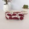 Bolsa de Lápices Repujada Literaria Retro Estudiante Gran Capacidad Bolsa de Papelería Estéreo Portátil Bolsa de Cosméticos Cosméticos Bolso de Mano para Mujer
