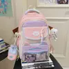 Mochila Estilo Preppy de Contraste de Color Nueva Ins 2025 Mochila Escolar para Estudiante de Secundaria Mochila Femenina de Gran Capacidad de Alto Valor