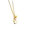 Amazon Ventas Calientes Transfronterizas Fritillaria Transportador Serie Fu Collar de Doble Cara Colgante para Mujer Cadena para Clavícula Color Acero Titanio Libre de Color