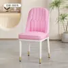 Cadeira de Jantar para Casa, Banqueta Simples de Mesa de Jantar com Encosto, Cadeira de Metal Estilo Creme para Sala de Estar, Sala de Jantar, Lazer, Hotel Comercial