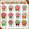 24 Piezas Decoración de Paleta Navideña Forma de Caramelo de Madera Árbol de Navidad Fiesta en Casa Festival Juego de Colores Colgante
