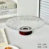 Plato de Fruta Creativo Simple Vidrio Cristal Transparente Moderno Hogar Sala de Estar Mesa de Café Bocadillo Fruta Seca Plato Personalizado y Exquisito