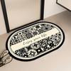 Alfombra Antideslizante de Baño de Lujo Ligero, Tapete Absorbente para Pies para Baño, Felpudo Resistente a la Suciedad para Entrada de Sala de Estar, Material de Tierra de Diatomeas