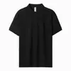 Camisa Polo de Algodón Peinado de Manga Corta 220g Personalizable Absorbente de Sudor Unisex Verano Casual Camiseta con Cuello Camisa Publicitaria