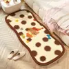 Alfombra de Piso de Gato de Dibujos Animados Linda, Manta de Sofá de Imitación Cachemira, Esterilla Refrigerante para Pies, Alfombra Larga para Mesita de Noche de Dormitorio, Esterilla para Ventana Abuhardillada de Balcón